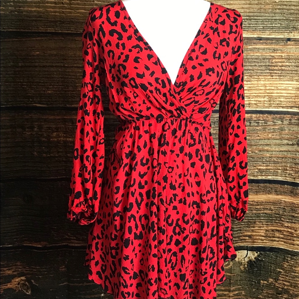 Red Hot Leopard Dress